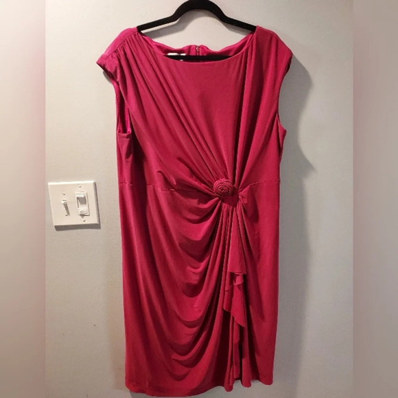 Woman Jones Studio Pink Cap Sleeve Dress in Size 18W - Picture 1 of 10